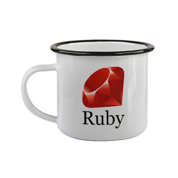 Ruby, Κούπα εμαγιέ με μαύρο χείλος 360ml