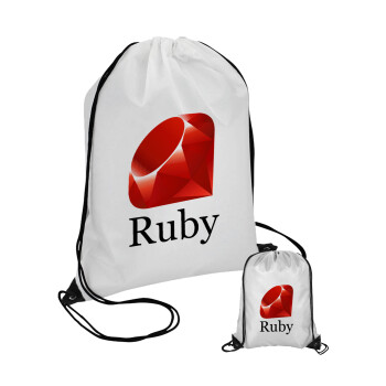 Ruby, Τσάντα πουγκί με μαύρα κορδόνια (1 τεμάχιο)