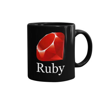 Ruby, Mug black, ceramic, 330ml