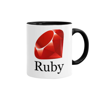 Ruby, Mug colored black, ceramic, 330ml