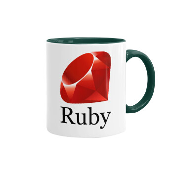 Ruby, Mug colored green, ceramic, 330ml