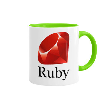 Ruby, Mug colored light green, ceramic, 330ml