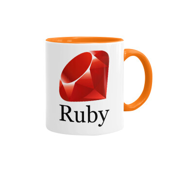 Ruby, Mug colored orange, ceramic, 330ml