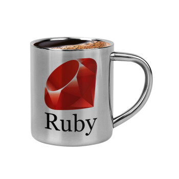 Ruby, Double-wall metal cup for espresso (220ml)