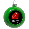 Green Christmas tree ornament bauble 8cm