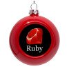 Red Christmas tree ornament bauble 8cm