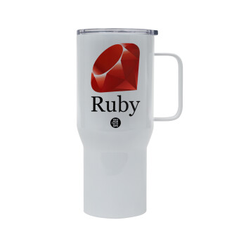 Ruby, Mega Stainless steel Tumbler with lid, double wall 750L