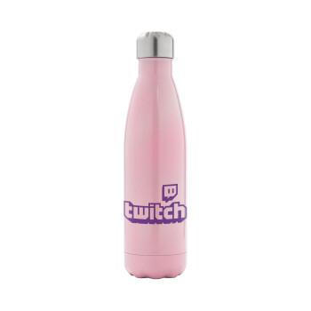 Twitch, Metal mug thermos Pink Iridiscent (Stainless steel), double wall, 500ml