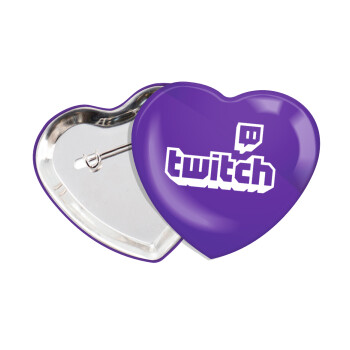 Twitch, Κονκάρδα παραμάνα καρδιά (57x52mm)