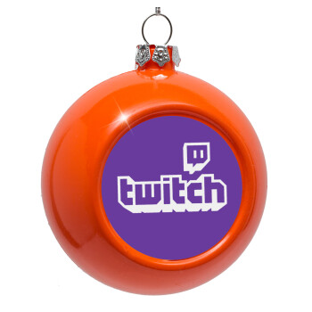 Twitch, Orange Christmas tree ornament bauble 8cm