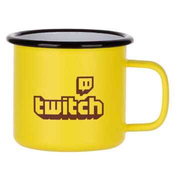 Twitch, Κούπα Μεταλλική εμαγιέ ΜΑΤ Κίτρινη 360ml