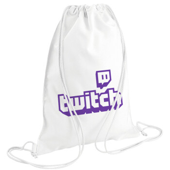 Twitch, Backpack pouch GYMBAG white (28x40cm)