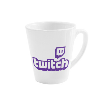 Twitch, Κούπα κωνική Latte Λευκή, κεραμική, 300ml