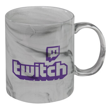 Twitch, Mug ceramic marble style, 330ml