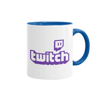 Twitch, Κούπα χρωματιστή μπλε, κεραμική, 330ml