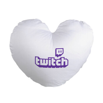 Twitch, Μαξιλάρι καναπέ καρδιά 40x40cm περιέχεται το  γέμισμα