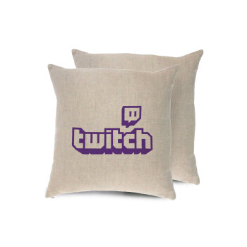 Twitch, Μαξιλάρι καναπέ ΛΙΝΟ 40x40cm περιέχεται το  γέμισμα