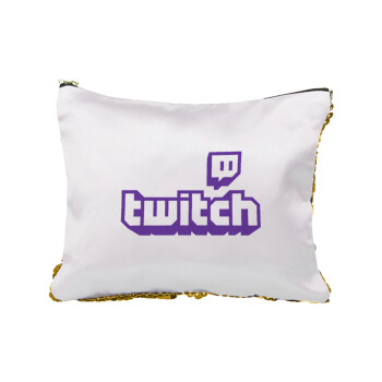 Twitch, Sequin Gold Pouch Cosmetic Bag