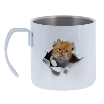 Cat cracked, Mug Stainless steel double wall 400ml