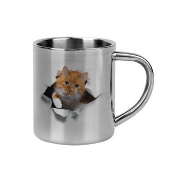 Cat cracked, Mug Stainless steel double wall 300ml