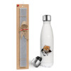 Easter candle, metallic white thermos bottle (500ml) & aromatic flat candle (30cm) (GRAY)