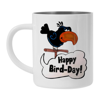 Happy Bird Day, Mug Stainless steel double wall 300ml