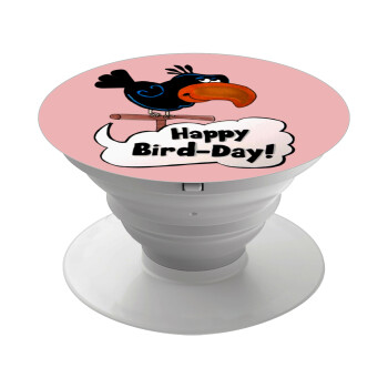 Happy Bird Day, Phone Holders Stand  White Hand-held Mobile Phone Holder