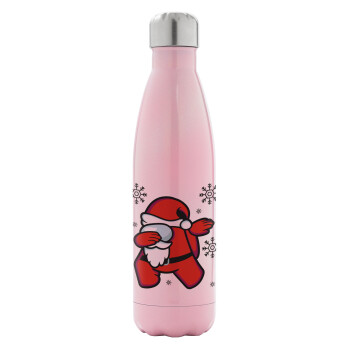 Among US Xmas, Metal mug thermos Pink Iridiscent (Stainless steel), double wall, 500ml