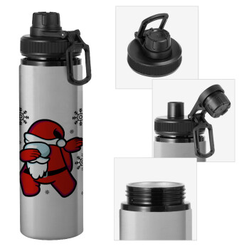 Among US Xmas, Metallic water bottle with safety cap, 850ml aluminum