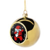 Golden Christmas tree ball ornament 8cm