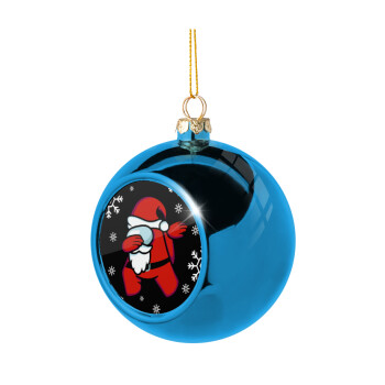 Among US Xmas, Blue Christmas tree ball ornament 8cm