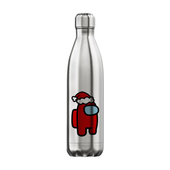 Among US Santa, Μεταλλικό παγούρι θερμός Inox (Stainless steel), διπλού τοιχώματος, 750ml