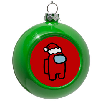 Among US Santa, Green Christmas tree ornament bauble 8cm