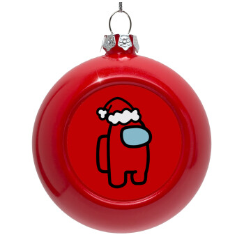 Among US Santa, Red Christmas tree ornament bauble 8cm