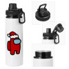 Metal water bottle with safety cap, aluminum 850ml