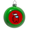 Green Christmas tree ornament bauble 8cm