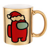 Mug ceramic, gold mirror, 330ml