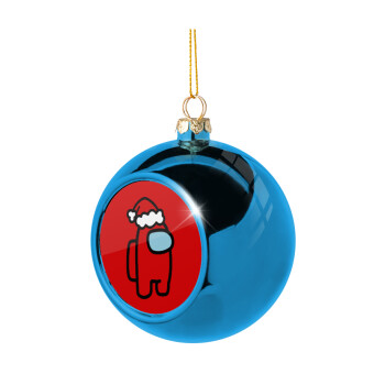 Among US Santa, Blue Christmas tree ball ornament 8cm