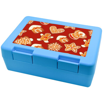xmas cookies, Children's cookie container LIGHT BLUE 185x128x65mm (BPA free plastic)