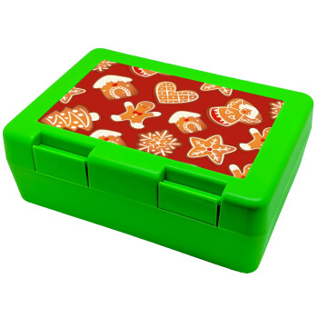 xmas cookies, Children's cookie container GREEN 185x128x65mm (BPA free plastic)