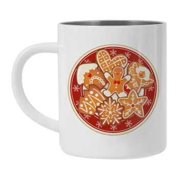 xmas cookies, Mug Stainless steel double wall 450ml