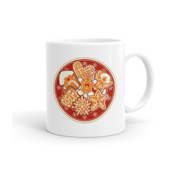 xmas cookies, Ceramic coffee mug, 330ml (1pcs)