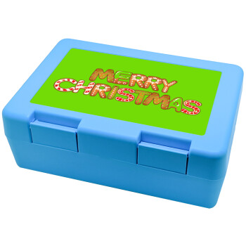 xmas μπισκότα, Children's cookie container LIGHT BLUE 185x128x65mm (BPA free plastic)