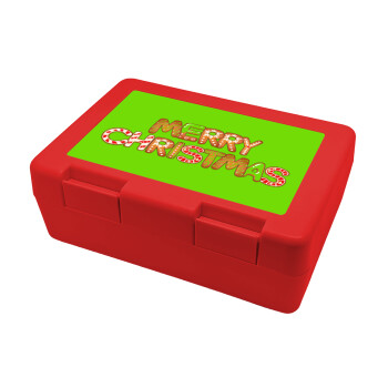 xmas μπισκότα, Children's cookie container RED 185x128x65mm (BPA free plastic)