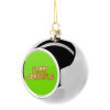 Silver 8cm Christmas tree ball ornament