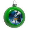 Green Christmas tree ornament bauble 8cm