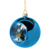 Blue Christmas tree ball ornament 8cm