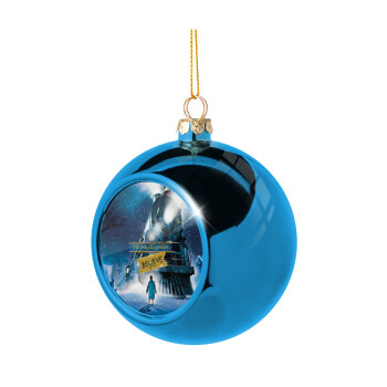 The Polar Express, Blue Christmas tree ball ornament 8cm