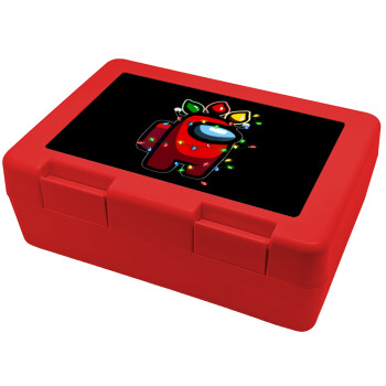 Among US xmas lights, Children's cookie container RED 185x128x65mm (BPA free plastic)