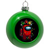 Green Christmas tree ornament bauble 8cm